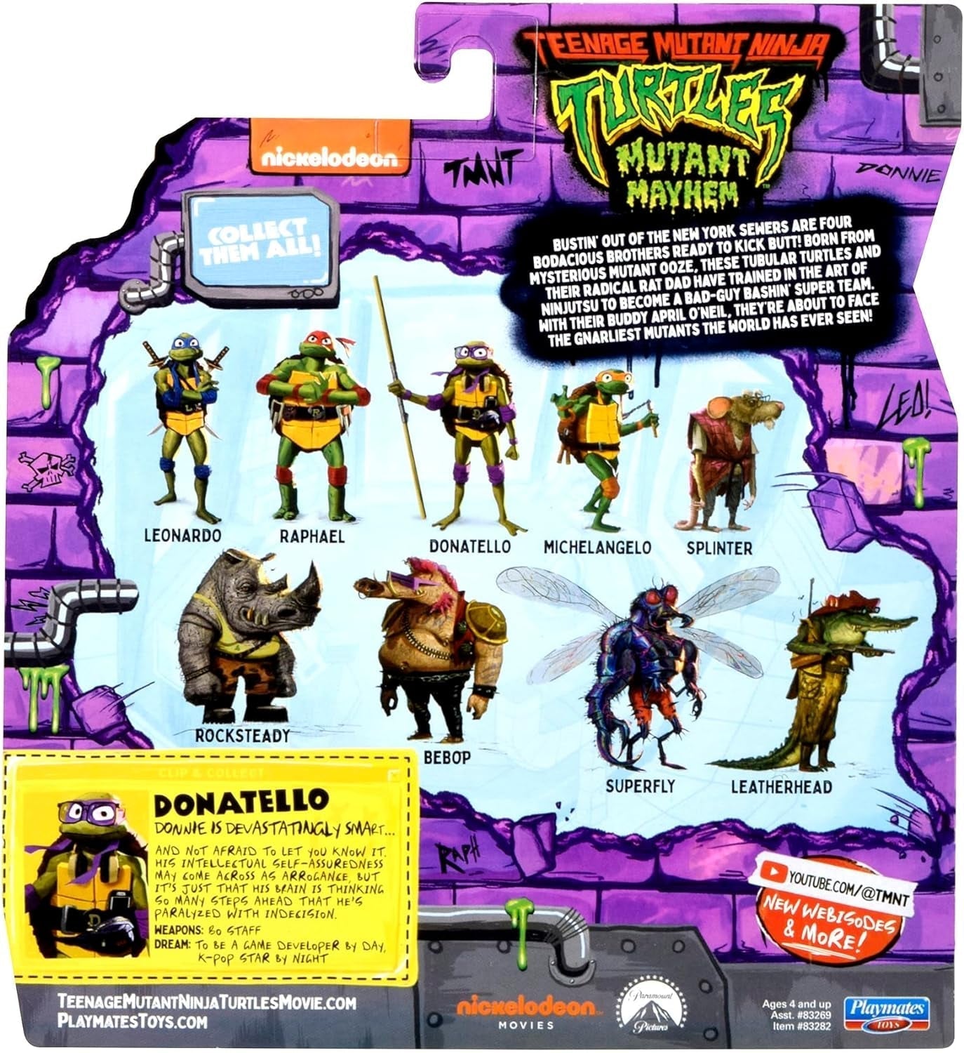 TEENAGE MUTANT NINJA Turtles - Donatello Basfigur Actionfigurer Naty Shop