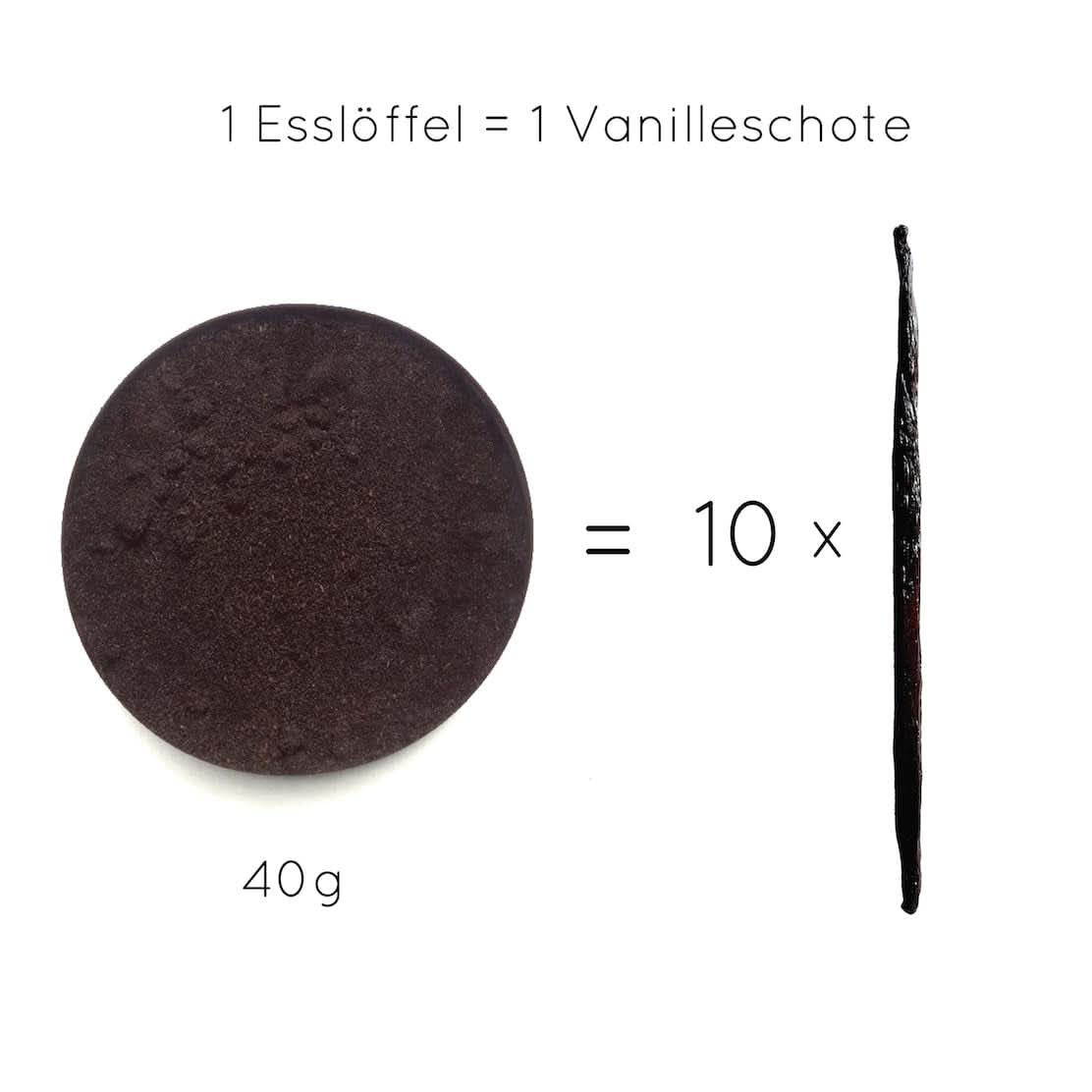 Premium vaniljpulver från äkta vaniljbönor, naturligt, sockerfritt, inga tillsatser, rättvisemärkt, veganskt (40 g unboxed) från Vanilla Campaign® Flavours Naty Shop