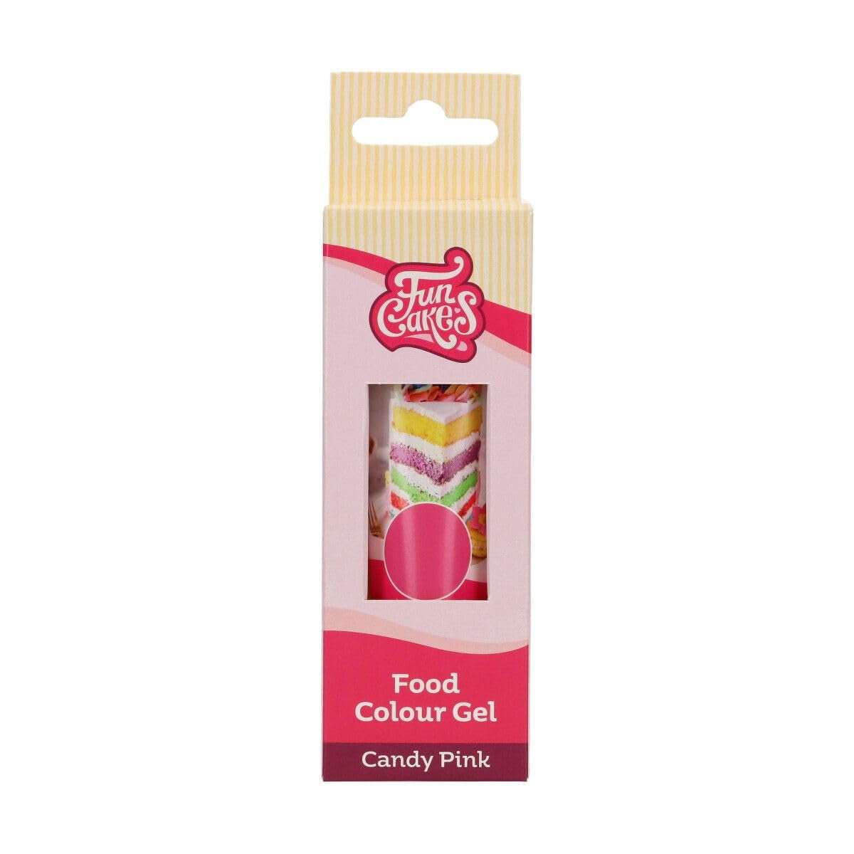 Livsmedelsfärg Funcakes Gel Candy Pink: Högkoncentrerad matfärg för deg, grädde, fondant, marsipan, bakverk, enkel dosering, individuella droppar för att skapa levande färger, Halal, 30g