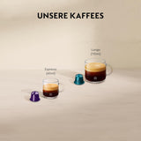 Nespresso kapsel espressomaskin De'Longhi EN 80.B Inissia, högtryckspump och energisparfunktion, automatisk avstängning efter 9 minuter, koppvolym för espresso och lungo, 0,7 l vattentank, svart