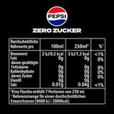 Pepsi Zero Sugar, Läsk utan socker från Pepsi, utan kalorier, set 6 x 1,75 liter Alkoholfria drycker Naty Shop