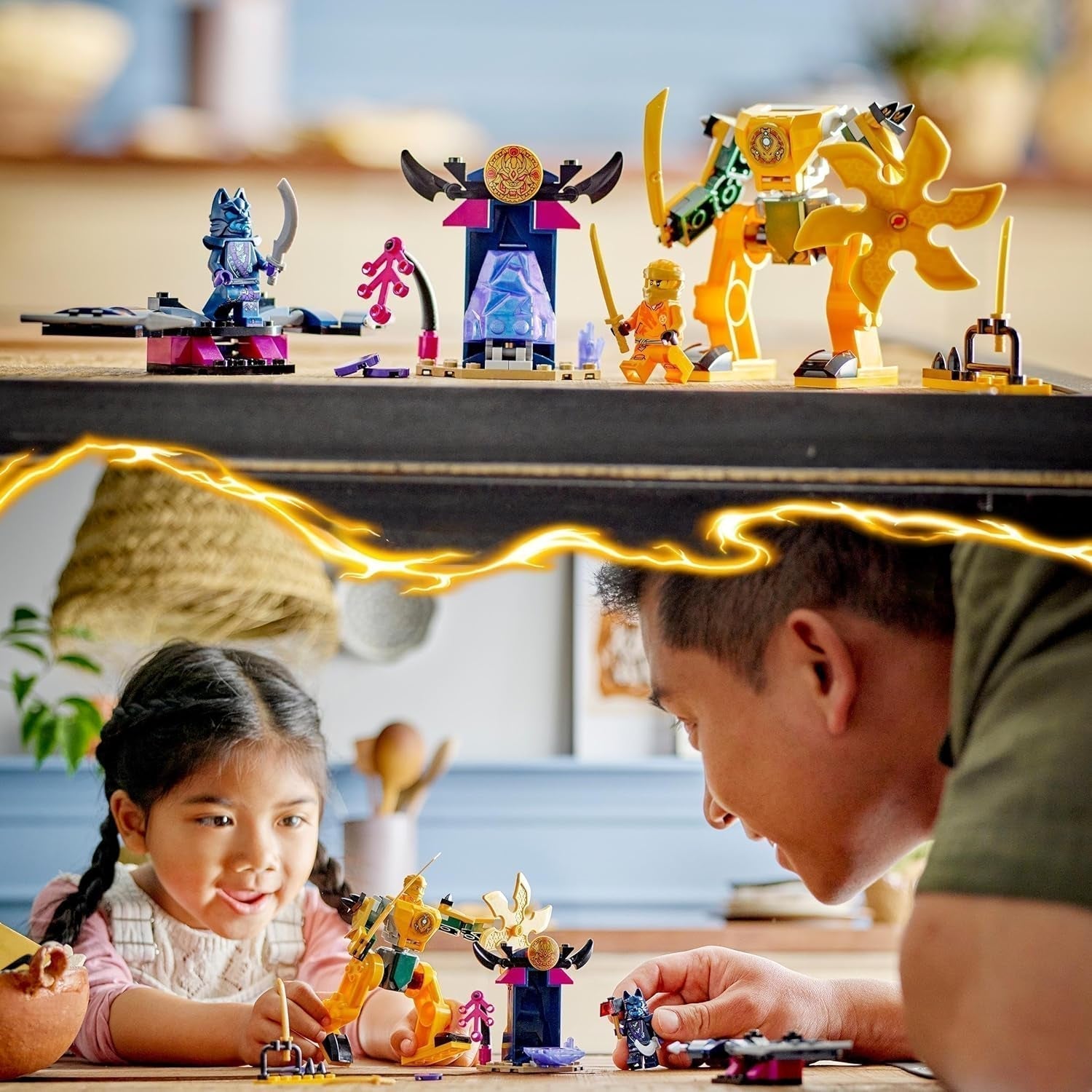 LEGO NINJAGO Arins Battle Mech, Ninja leksak för barn från 4+ Med figurer Inkl. Arin med mini katana, actionfigurer och mekaniker, liten present till pojkar och flickor 71804 Byggset Besuche den LEGO-Store