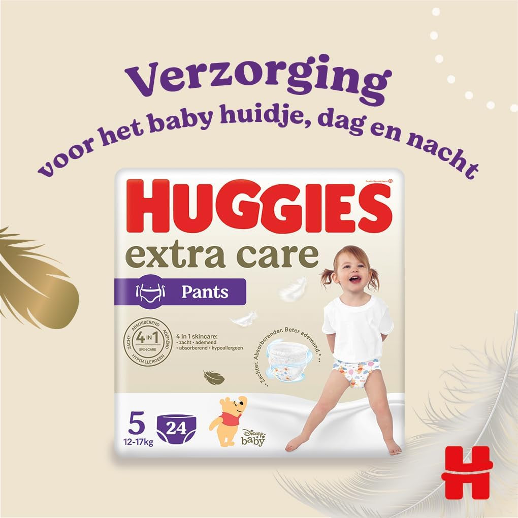 Huggies Extra Care blöjor, storlek 5 (12-17 kg), Disney design, 96 st.
