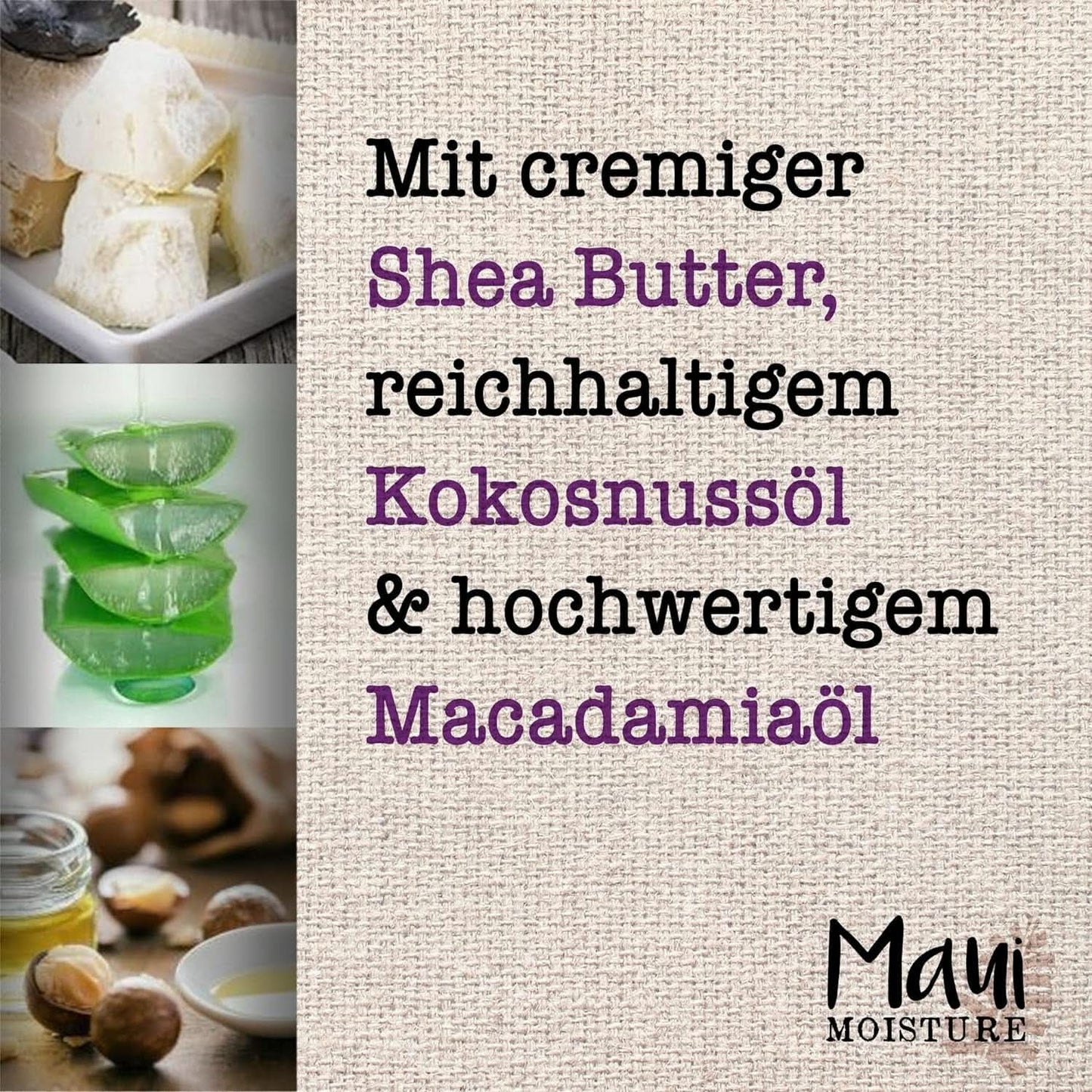 Maui Moisture Revive & Hydrate + Sheasmör, schampo eller balsam, 385 ml dusch & bad Naty Shop