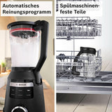 Highspeed-Standmixer Vitapower Serie 6 MMBD665B1, 45 000 U/Min, 6 Program Inkl Heiße Suppe & Reinigung, 2 L Mixbehälter, Stopfer, Spülmaschinenfeste Teile, Made in Europe, 1800W, Schwarz Kitchen Naty Shop