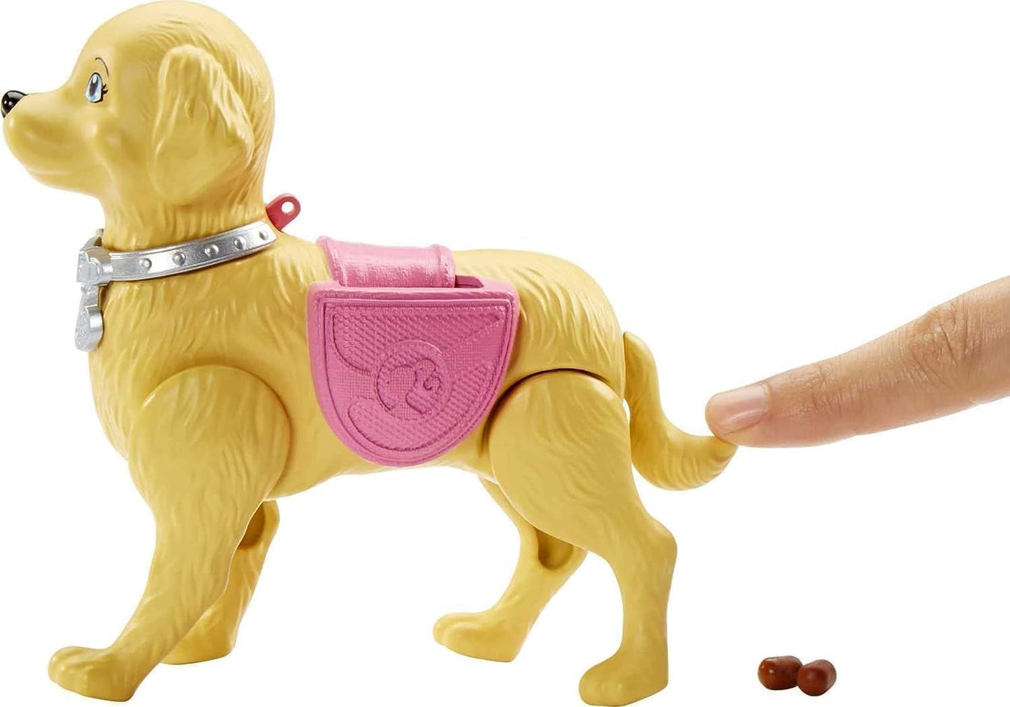 Barbie Walk och pottdocka, blond docka med gåhund, bajssked, tillbehör inklusive dockhund, barnpresent, leksak från 3 år och uppåt, DWJ68