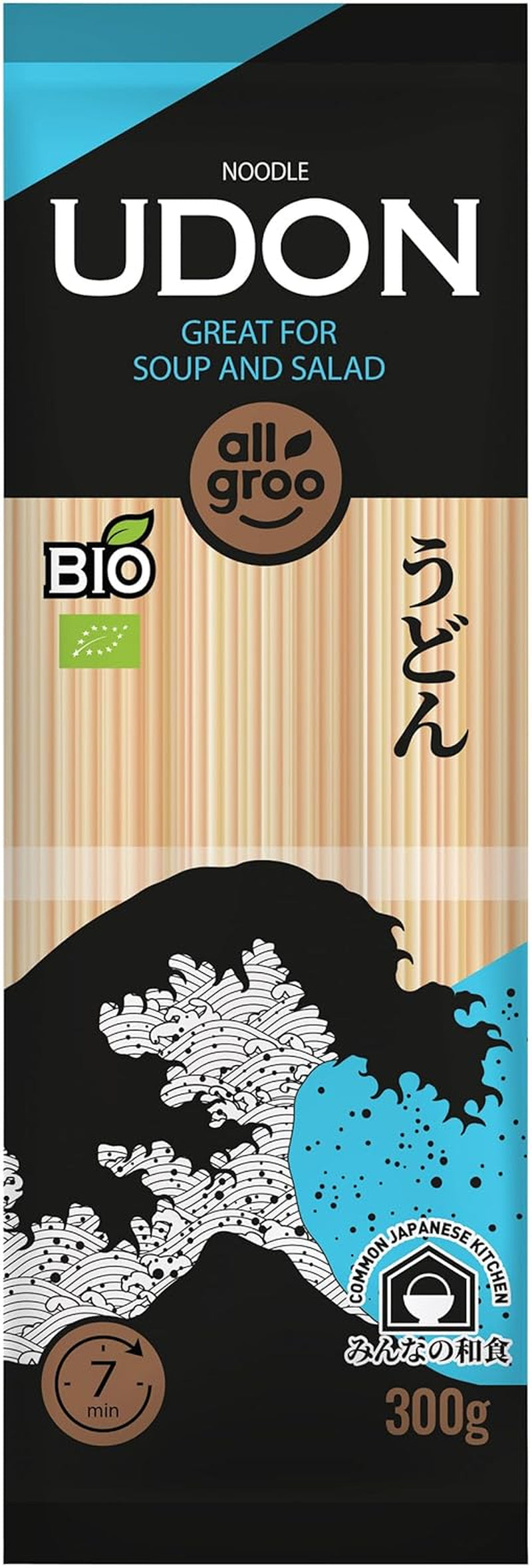 Allgroo Organic Wheat Nudles, Udon, CN-BIO-154-1 x 300g