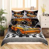 Jungen Cartoon Car Sängkläder Set 135X200,Kinder Bau Fahrzeuge Tröster Abdeckung Für Kind Kleinkind Teens,Dinosaurier Bettbezug,Traktor Maschinerie Bagger Bettdecke Abdeckung,Lkw Autos Bedtuffen Naty Shop Multi 9 135*200+80*80*1
