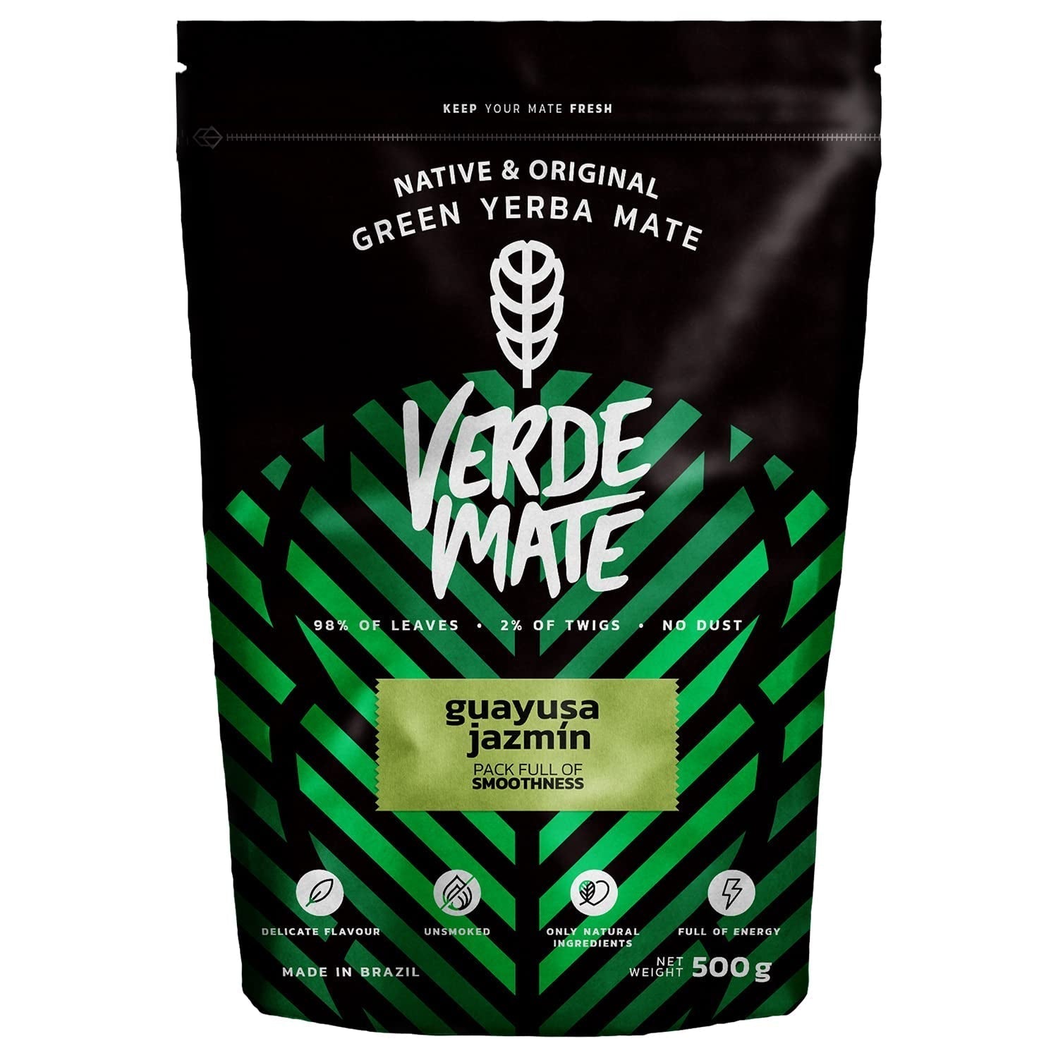 Herbal Yerba Mate Tea Set | Yerba Mate med örter | Green Mate Green Energy Guarana, Guayusa Jazmin, Sarsaparilla | Brazilian Green Yerba Mate | 3X500G