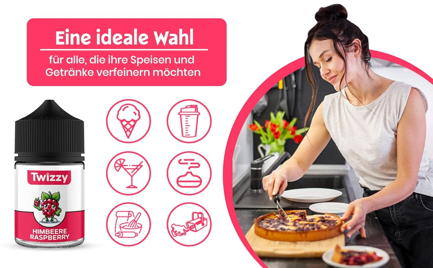Twizzy, intensiv hallonsmak, 60 milliliter Arome Naty Shop