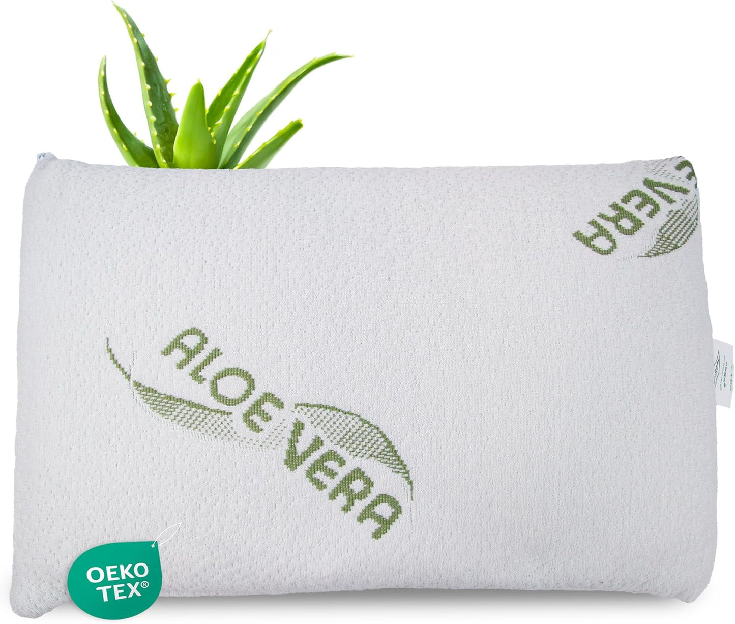 Maxxgoods ortopedisk kudde Visco Gel Foam Nackstödskudde med Aloe Vera skyddande överdrag och 100 % bomull Inneröverdrag - Kudde för mage, rygg och sidosömmar (42 cm x 70 cm x 12 cm) Naty Shop cervikala ortopediska kuddar 50 x 30 x