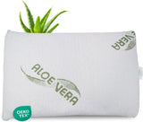 Maxxgoods ortopedisk kudde Visco Gel Foam Nackstödskudde med Aloe Vera skyddande överdrag och 100 % bomull Inneröverdrag - Kudde för mage, rygg och sidosömmar (42 cm x 70 cm x 12 cm) Naty Shop cervikala ortopediska kuddar 50 x 30 x