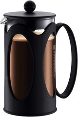 Bodum Kenya kaffebryggare - 1L / 8 koppar - Manuell fransk press Borosilikatglas och rostfritt stål - Tål diskmaskin - Tillverkad i Portugal