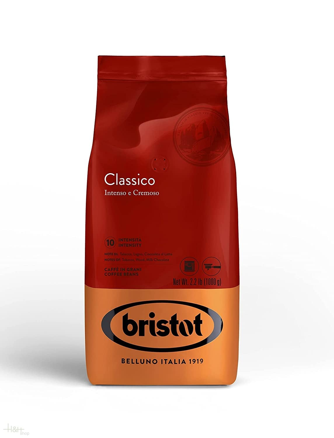 x Bristot Miscela Classico Espressokaffebönor 1 kg.