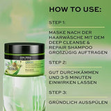 John Frieda - Deep Cleanse & Repair Mask / Treatment - Innehåll: 250 ml - Med hampfröolja + närande avokado - Lugnande hårmask för skadat hår Naty Shop hårmask