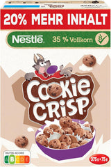 Nestlé Cookie Crisp (+20%), fullkornsfrukostkexflingor för barn, förpackning om 1 (1x450g)