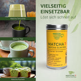 ® Ceremonial Matcha Powder X Granatäpple 100G [Stödjer viktminskning och ämnesomsättning] - Grönt te för en aktiv och hälsosam livsstil - Grönt te utan tillsatser (rent och naturligt)