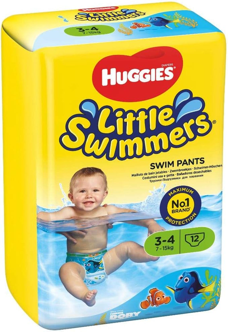 Huggies Little Swimmers simblöjor, storlek 3-4, 12-pack, 7-15 kg