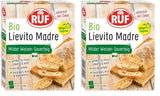 RUF Lievito Madre Sauerteig, Milder Weizen-Sauerteig, Mutterteig, Kurze Teigruhe Durch Enthaltene Trockenhefe, Lievito Madre Getrocknet Für Brot, Baguette, Focaccia, 3X35G Blandning för bakning och matlagning Naty Shop 105 G (2Er Pack) Lange