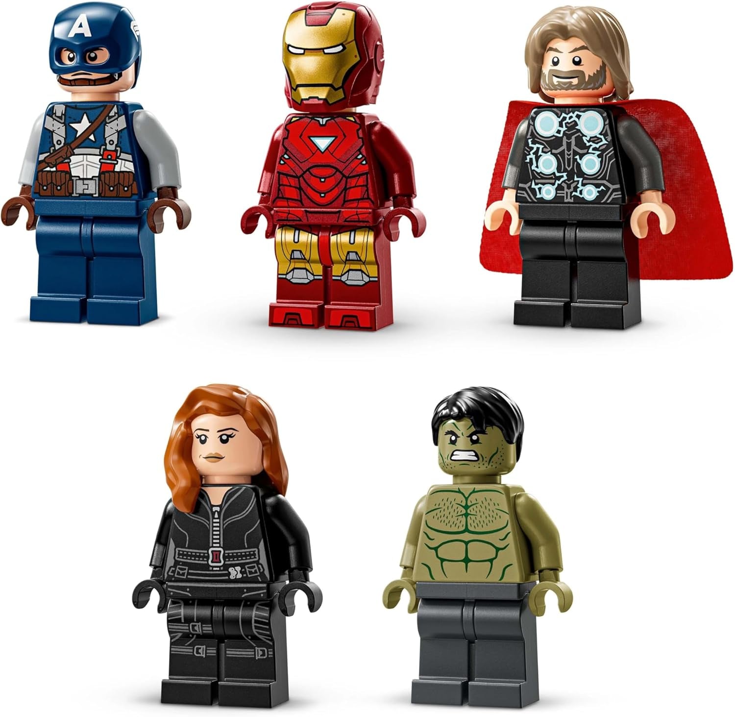 LEGO Marvel: Marvel-logotyp och minifigurer - Hulk, Thor, Iron Man, Black Widow och Captain America samlingsset - Avengers figurbyggeset - Present för pojkar och flickor från 12 år och uppåt 76313 Byggset Beuche den LEGO-Store