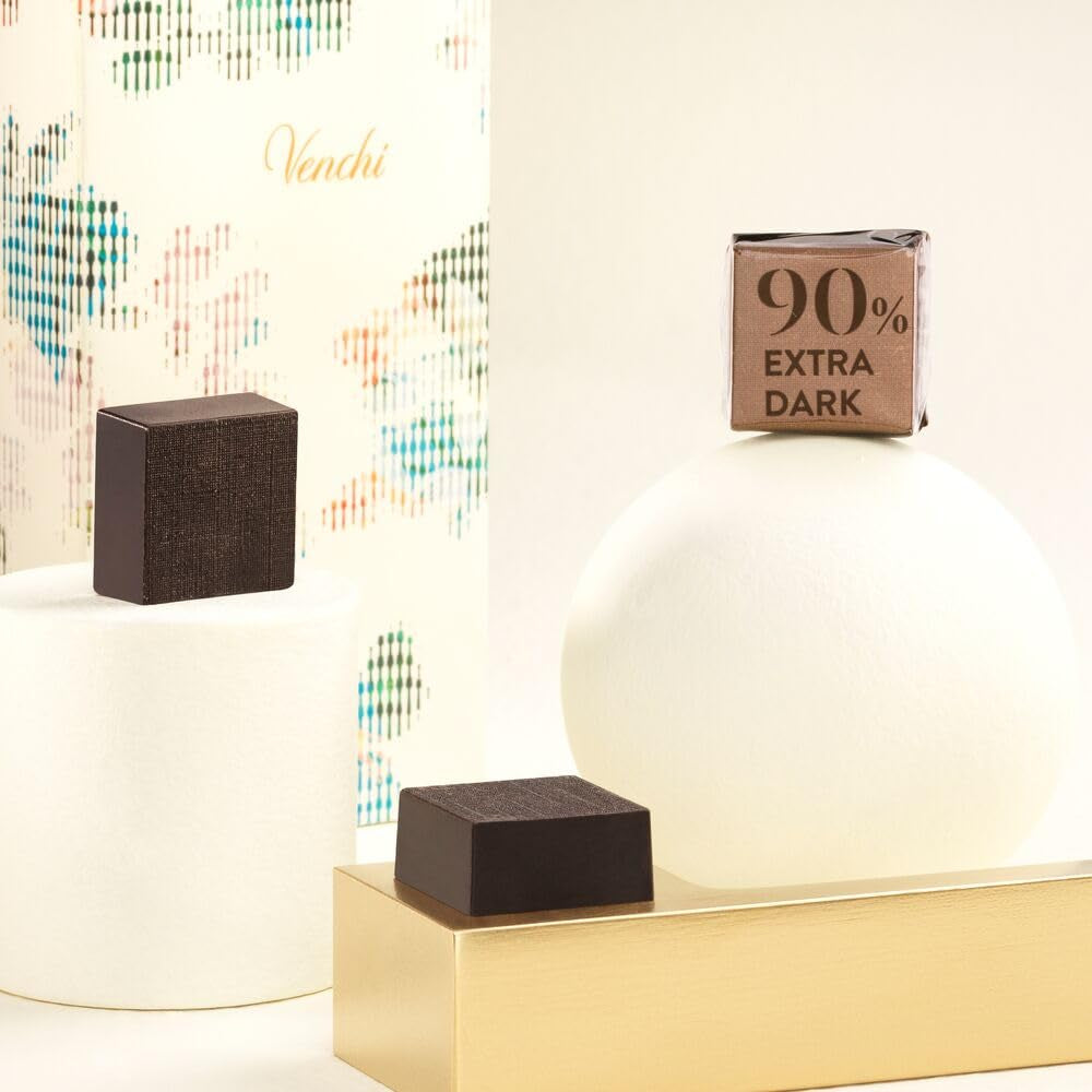 Venchi - Extra Bitter Cubes 90%, 1 kg - Choklad med kaffe - Glutenfri - Vegansk