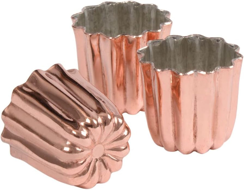 Bakformar, koppar, 17,5 x 6 x 6 cm, 3 st Bakformar och plåtar Naty Shop