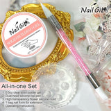 NAILGIL Solid Gel Nagellack, Solid Gel Nagellim, 3D Nail Art Skulptur med verktygsuppsättning, DIY Hemmasalong, Transparent 15G