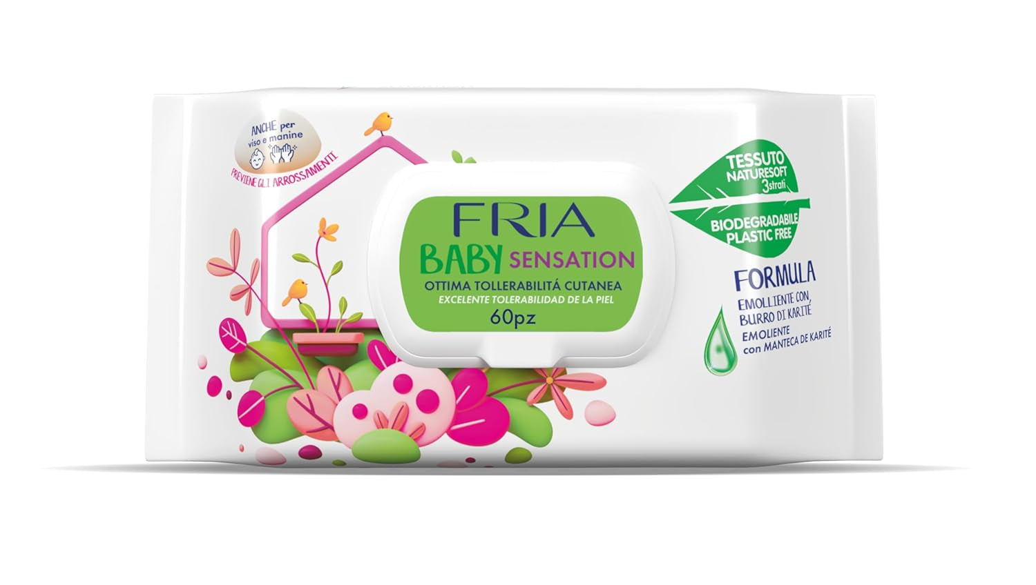 Baby Sensation blöjor med sheasmör, hudlindrande, dermatologiskt testade, 60 st.