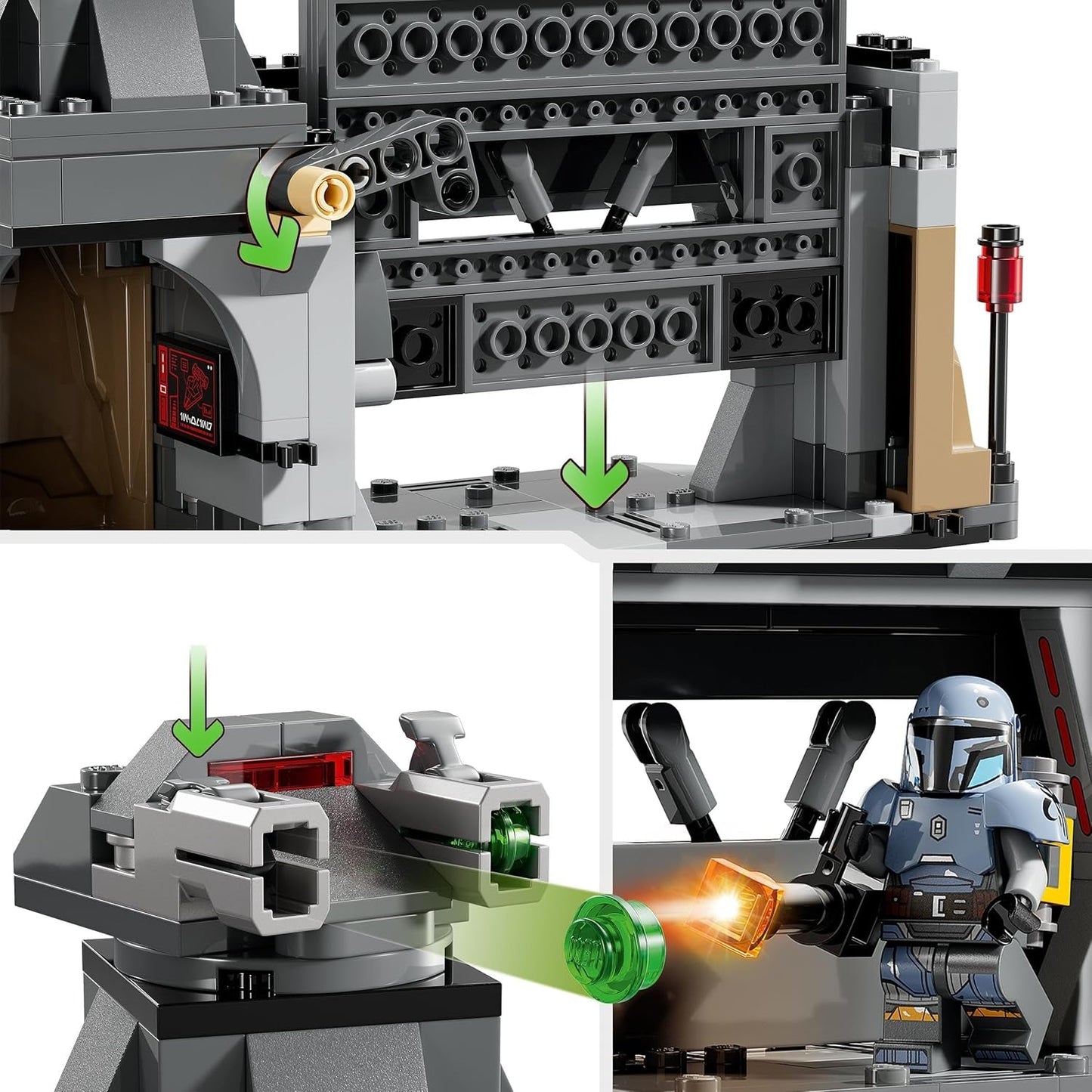 LEGO Star Wars: Mandalorian-duellen mellan Paz Vizsla och Moff Gideon, byggleksak för barn, presentidé för kreativa pojkar och flickor över 7 år, Mandalorian-leksak 75386 Byggset Beuche den LEGO-Store