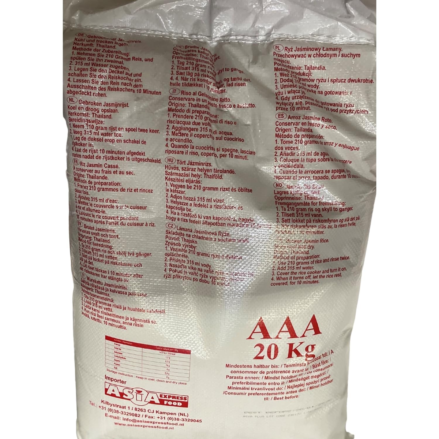 ROYAL THAIRIS - Brutna jasminris - 1 x 20 kg