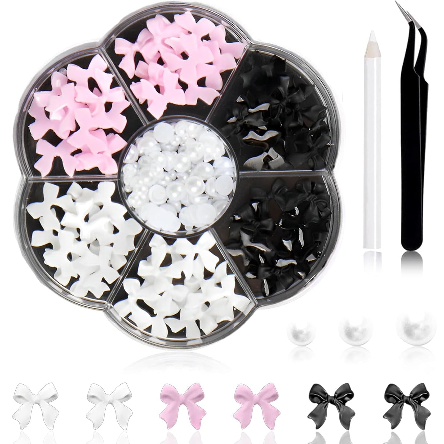 1 Karton Nail Art Charms, 3D Flowers Nagelkunst Charms, Acryl Blumen Nagel Strass Mit Ornamenten, Nagel Edelsteine, Nagel Zubehör Für Mädchen, Nagelkunst Dekoration, DIY Handwork Nail Design