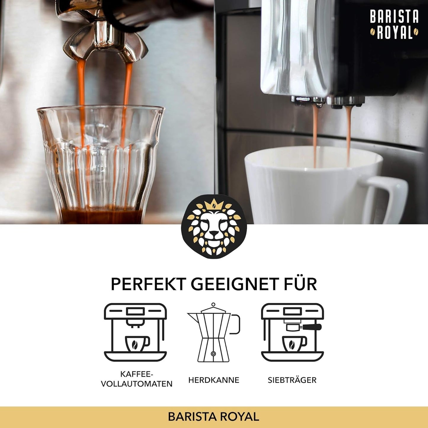 Provset av espressobönor 4 x 350g espressobönor | Discovery Pack/Sample Pack | Robusta och Arabica | Idealisk för helautomatiska enheter och portafilter | KUNGLIG BARISTA