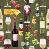 Tiflair Cheese & Wine Lunch Servetter, 3 lager, 20 stycken, Fromage, Vino, Wine Night, För decoupage, 33 X 33 Cm