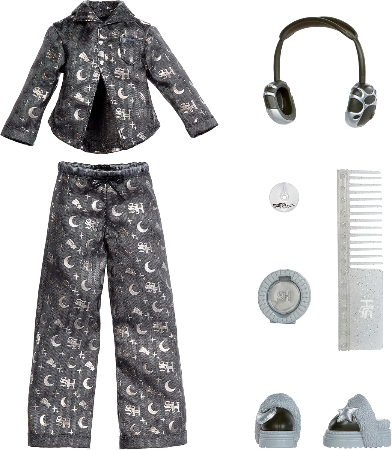 Rainbow High Shadow High Girl's Night - Luna Madison – 28 cm Modepuppe in Grautönen, Graues Haar & Outfit mit Accessoires och Kamm – Für Sammler und Kinder ab 6 Jahren