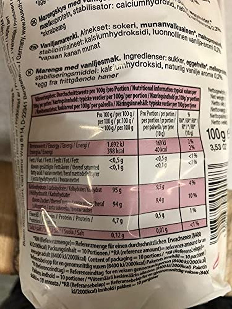 Vaniljdroppar Fina Marshmallows Marshmallows 100 g (förpackning med 10)
