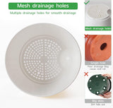 CSYY blomkrukor Set med 7 plastblomkrukor med bevattningssystem 20.3/19/17.7/16.5/15.2/14/12.7cm självvattnande krukor och fat inomhus utomhus