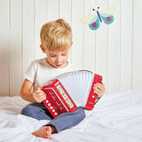 Janod - Dragspel Gioia - Musikinstrument för barn - Rollspel och tidig musikalisk utbildning - Med rem - Från 3 år, J07654 Jucarii Bebe Naty Shop