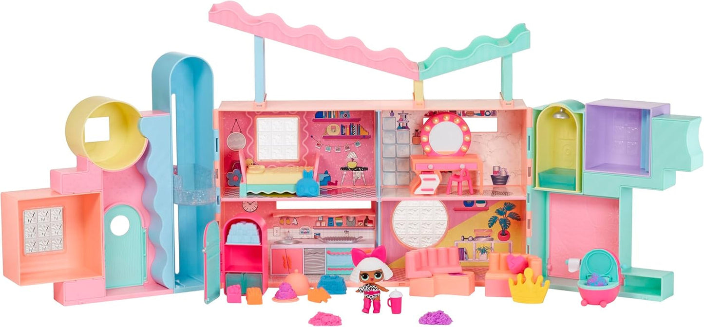 LOL Överraskning! Magic House med Squish Sand och Diva Samlardocka - Lekset med Samlardocka, Squish Sand, överraskningar och tillbehör - Perfekt för tjejer från 4 år och uppåt