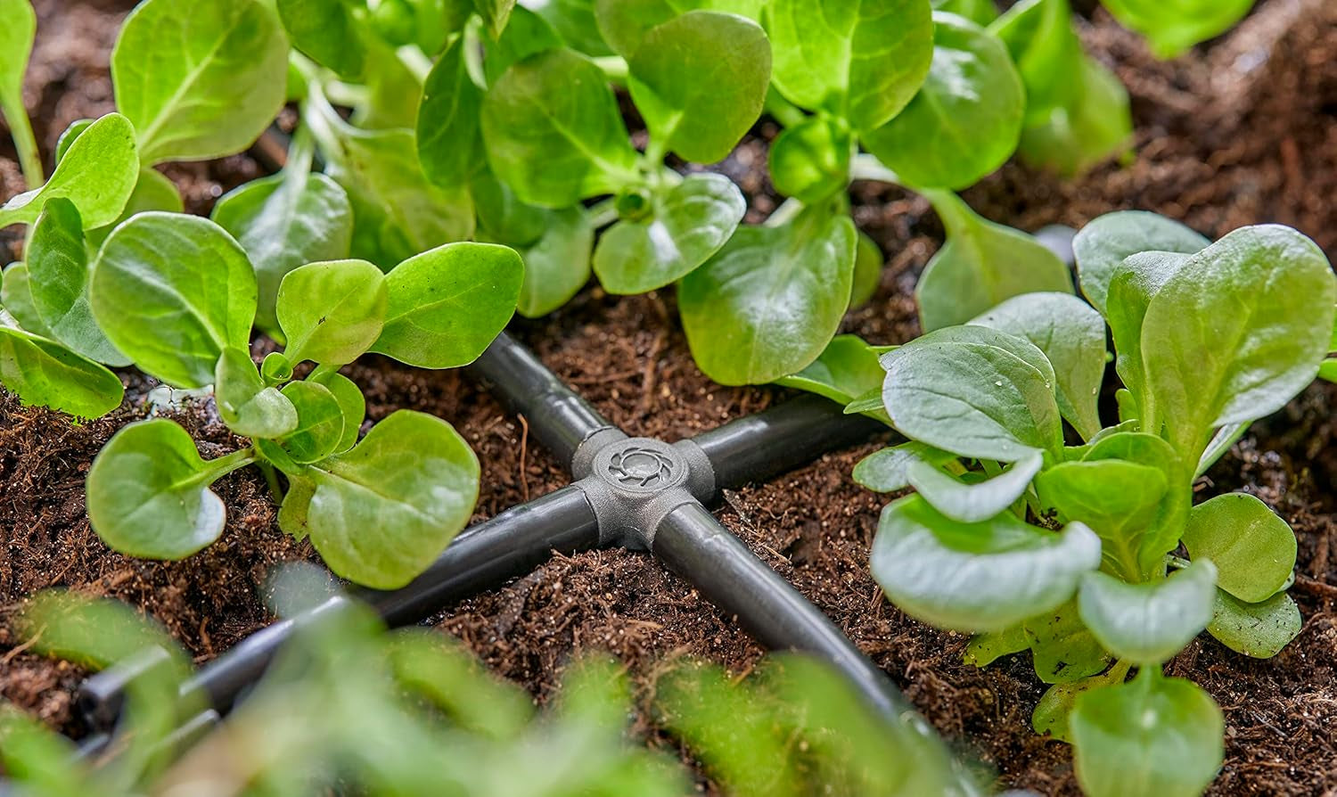 Gardena Micro-Drip-System - Korsanslutning 4,6 mm (3/16 tum): Tillbehör för grendistribution och droppledningar, knäckfri installation med Easy & Flexible anslutningsteknik (13214-20)