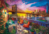 Clementoni - 33552 Collection - Manhattan Balcony Sunset, Pussel 3000 bitar för vuxna och barn 10 år, skicklighetsspel för hela familjen Puzzle Naty Shop