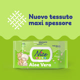 Rengöringsservetter för barn och bebisar - med aloe vera och arganolja - dermatologiskt testad - fysiologiskt pH-värde - maxiformat: paket med 72 våtservetter - Snyggt