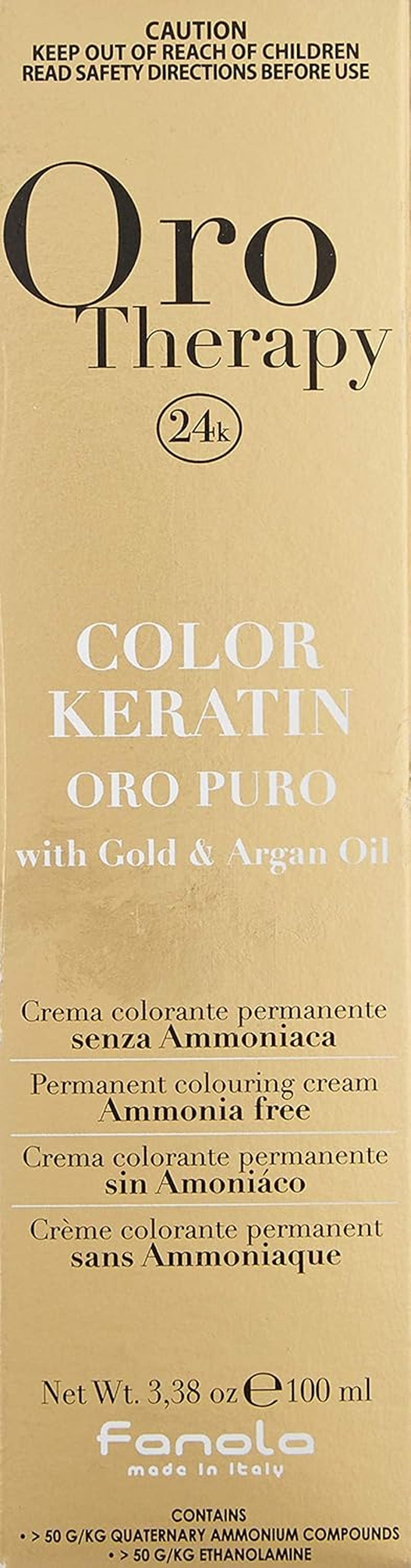 Fanola Oro Therapy Color Keratin 5.0 100ml Hårfärgning Naty Shop