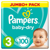 Pampers blöjor (gammal version), storlek 3 (6-10 kg), 100 st,