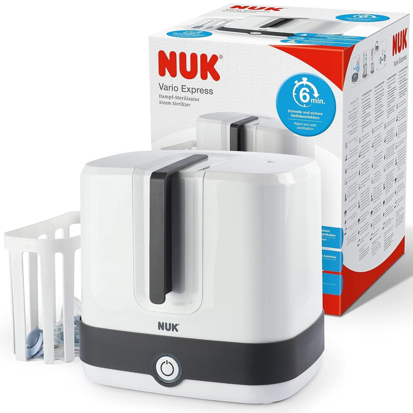 NUK manuell bröstpumpset, mjuk silikonkudde, 2 perfekt matchade flaskor, 150 ml Mat och amningstillbehör Bebe Naty Shop Flaschesterilisator
