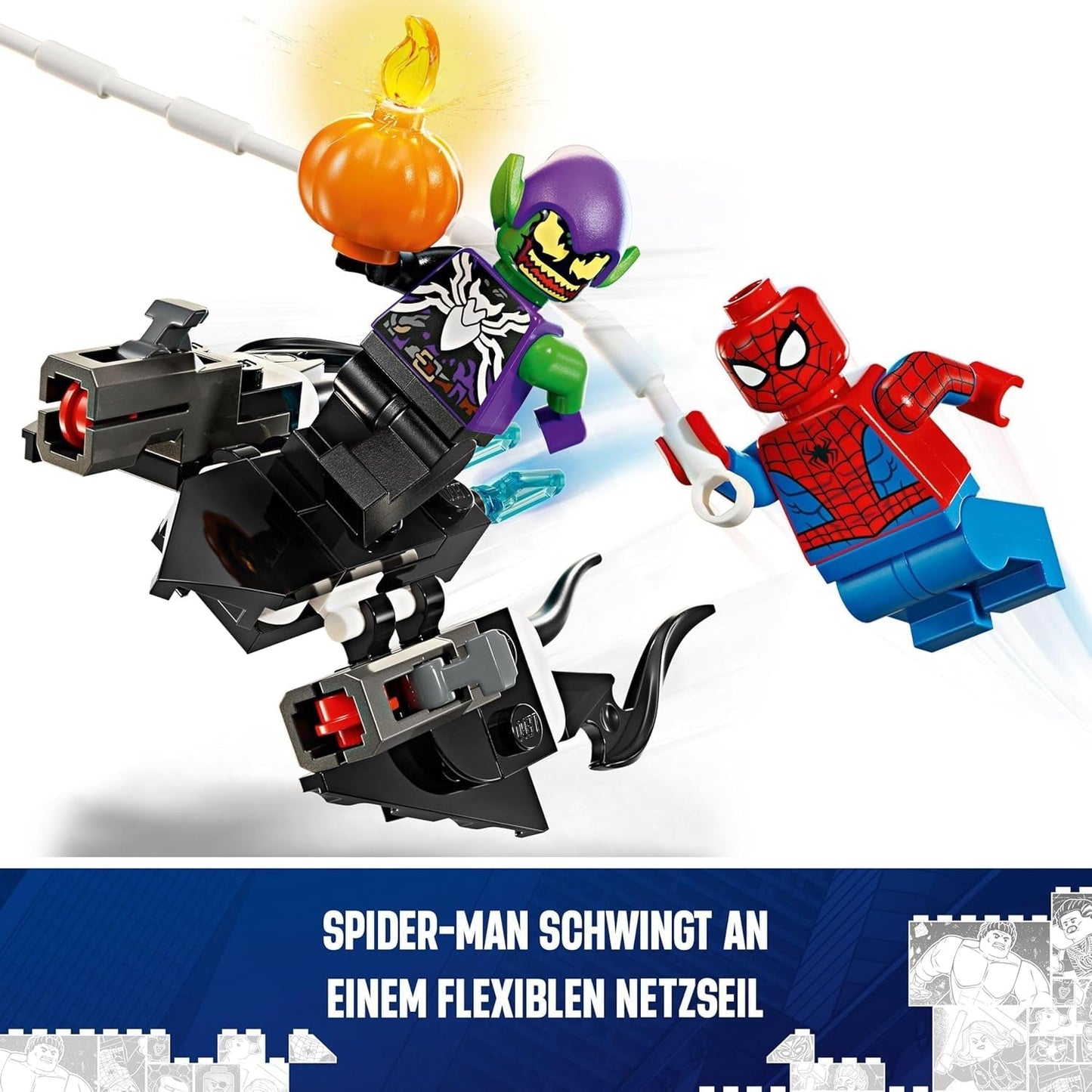 LEGO Marvel Spider-Man Race Car & Venom Green Goblin, Spidey-rollleksak med superhjältefigurer och byggbar bil, present till barn, pojkar och flickor 7 år gamla 76279 Byggset Beuche den LEGO-Store