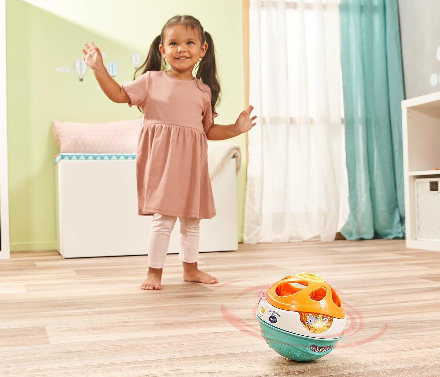Vtech Baby 3-i-1 Magic Music Ball Självrörande musik som spelar interaktiv leksak för barn 9-36 månader Färgglada babyleksaker Naty Shop