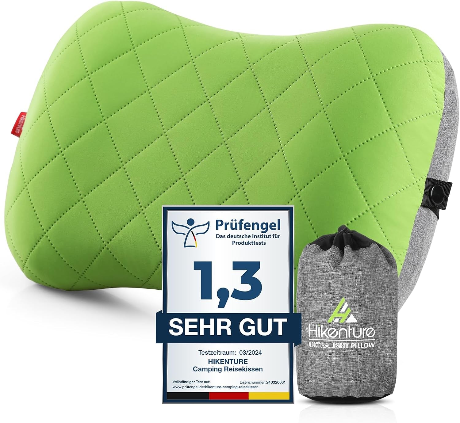 HIKENTURE Uppblåsbar camping-/resekudde med avtagbart kuddfodral, ergonomisk kudde, bekväm nackkudde för resor/utomhus, uppblåsbar rese-nackkudde (grön) ... Cervikala ortopediska kuddar Naty Shop Hälsningar