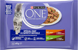 Purina One - Spezialfutter i sås Svål/Huhn/Ente und Turkeyhn für Katzen mit Appetit, 340 g