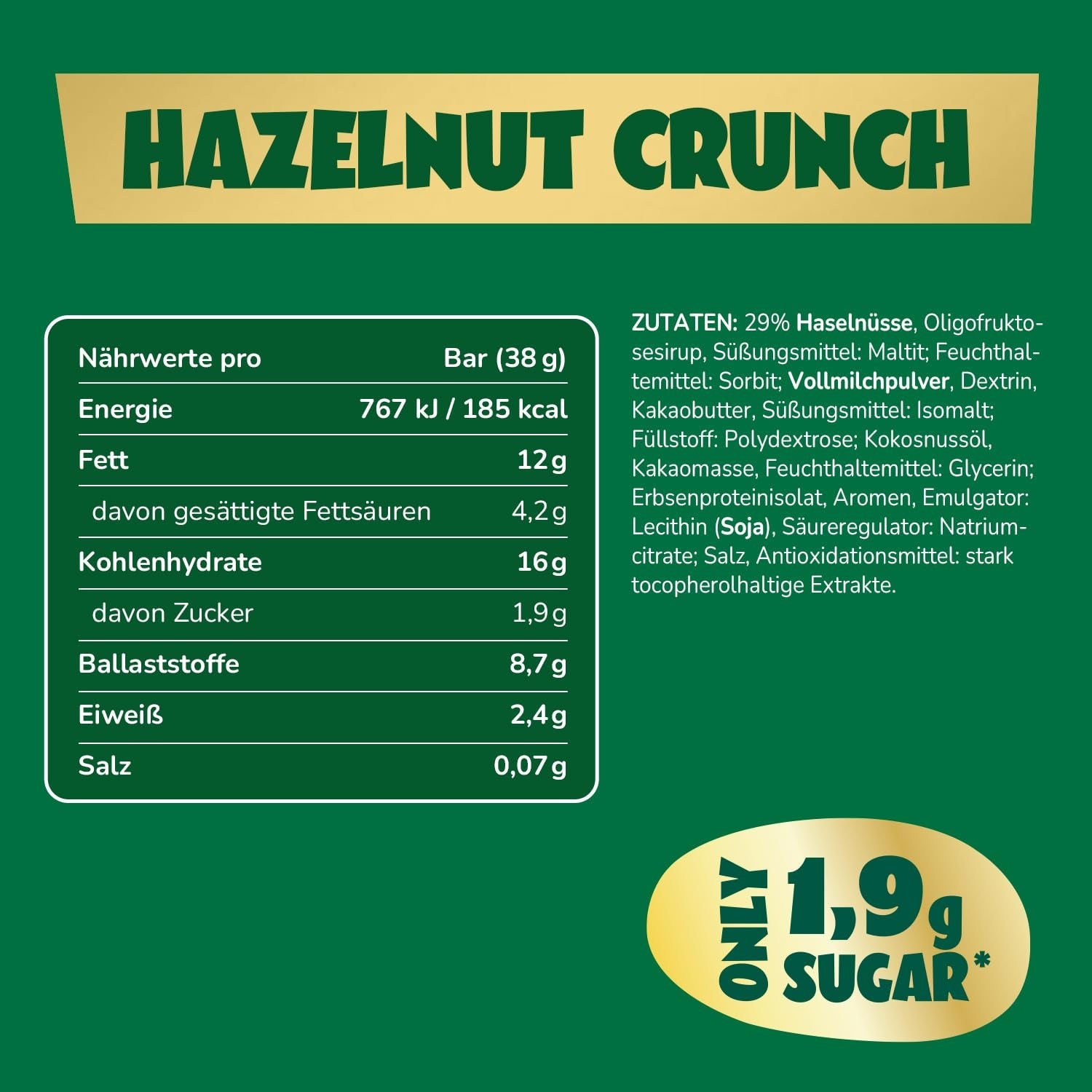 Caramel Hasselnöt Chokladkakor framöver | 12 chokladkakor x 35 g utan tillsatt socker | 1,9 g socker per bar | Knasig hasselnöt och kolasmak | Lågkolhydratsgodis | Ingen palmolja