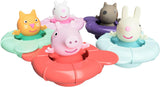 Tomy Toomies Peppa's Pool Party - 5 anslutande ringkoppar med 5 babyleksaker Peppa Pig & Friends Water Squirter - Badleksaker +18 månader - Babybadleksaker och poolleksaker Bebe Naty Shop Toys Standardtitel